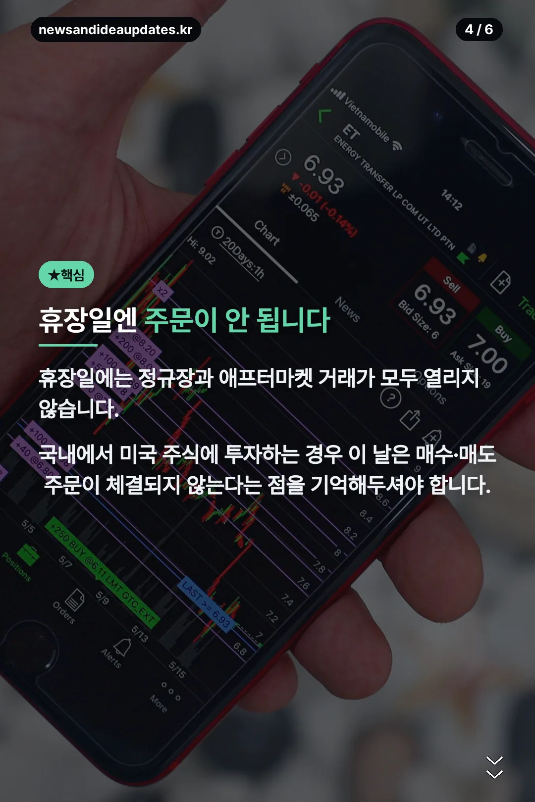 휴장일에 멈추는 것