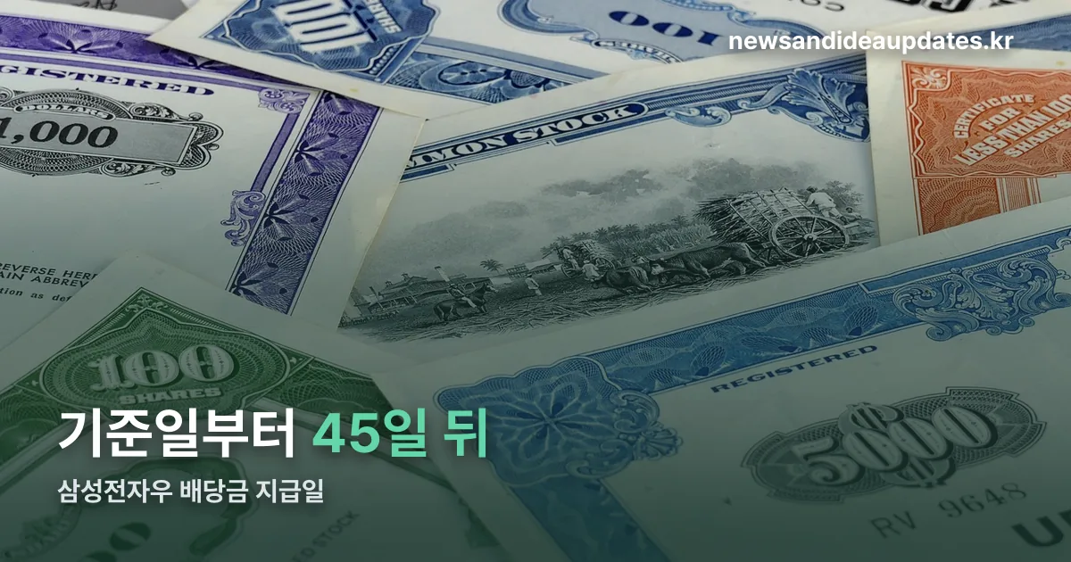삼성전자우 배당금 지급일 정리 썸네일