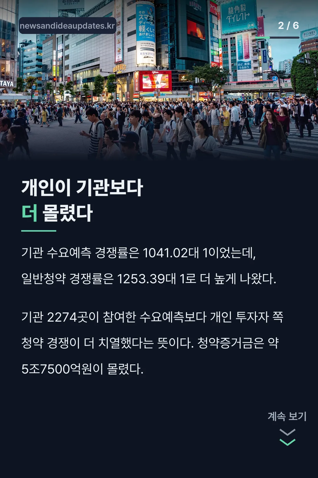 개인 투자자가 기관보다 더 몰림